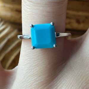 Sleeping Beauty Turquoise Sterling Silver Ring Size 7